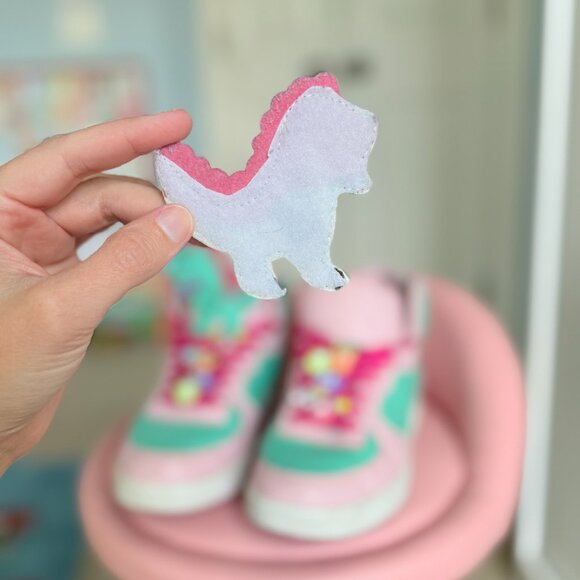 Kawaii Dinosaur Pastel High Top Sneakers - Picture 8 of 12